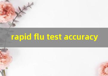 rapid flu test accuracy